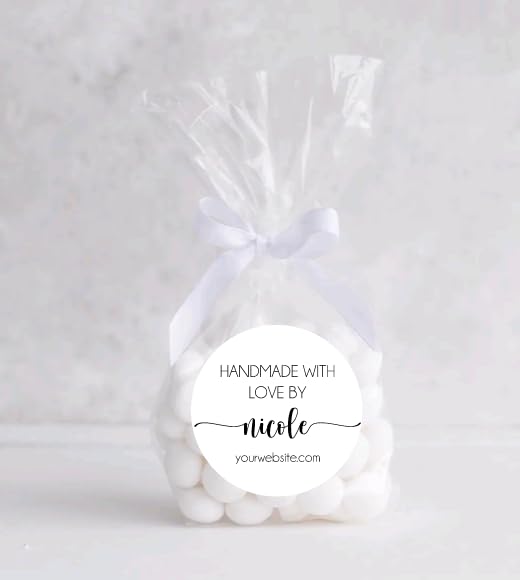 Personalized Thank You Stickers, Custom Thank You for Your Order Stickers, Self Adhesive Round Labels for Small Business Packaging