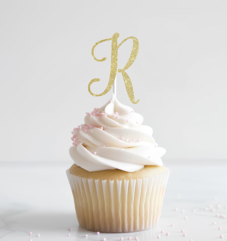 Wedding Initial Cupcake Topper, Wedding Topper Monogram, Custom Letter Bridal Shower, Personalized Wedding Cupcake Toppers