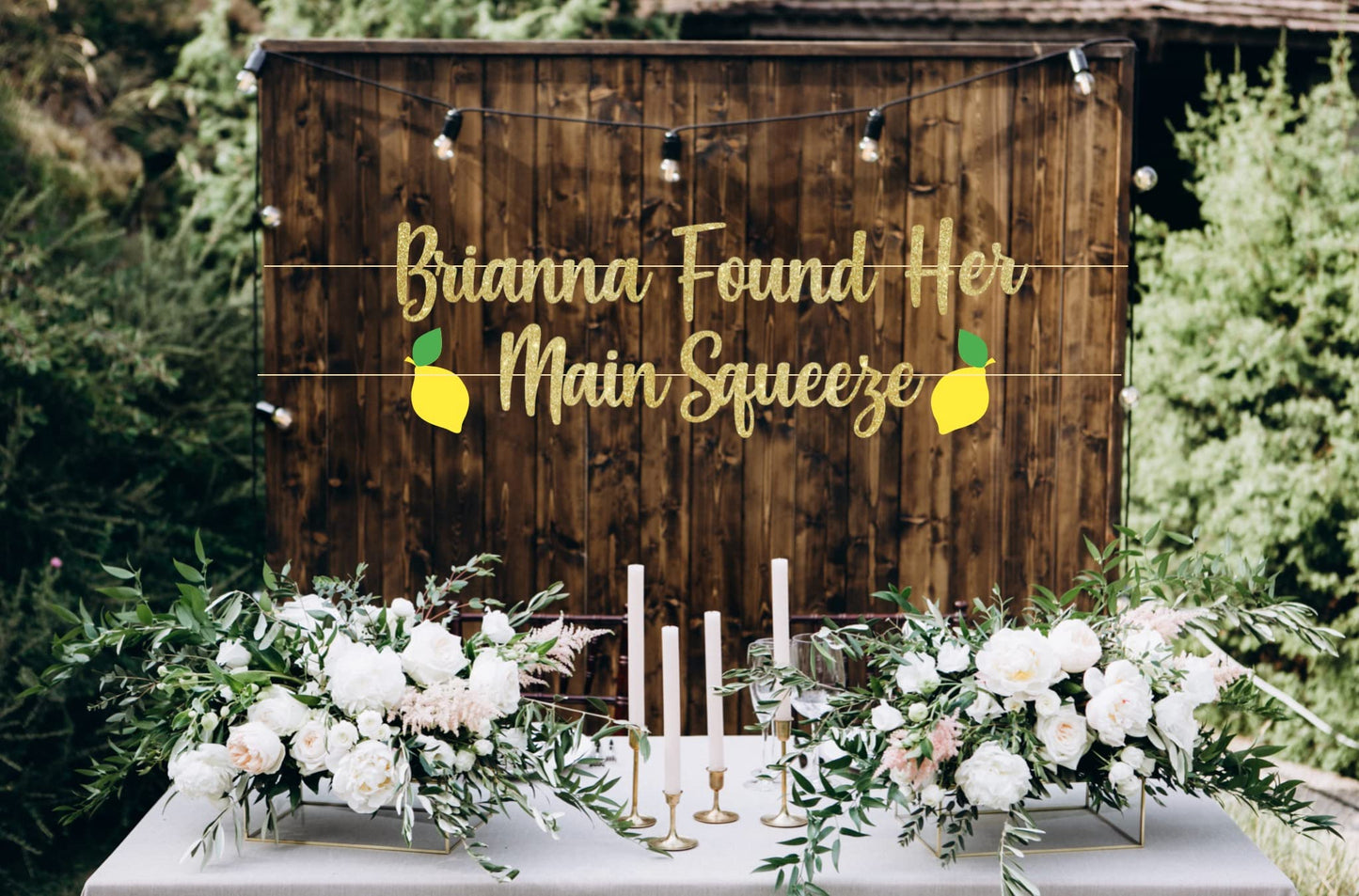 Custom She Found Her Main Squeeze Banner, She Found Her Main Squeeze Sign, Lemon Bridal Shower, Main Squeeze Bachelorette Banner