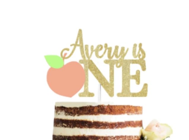 Custom Sweet as a Peach Cake Topper, One Sweet Peach Cake Topper, Peach Birthday Party, Tutti Fruity Cake Sign, Custom Name Cake Topper