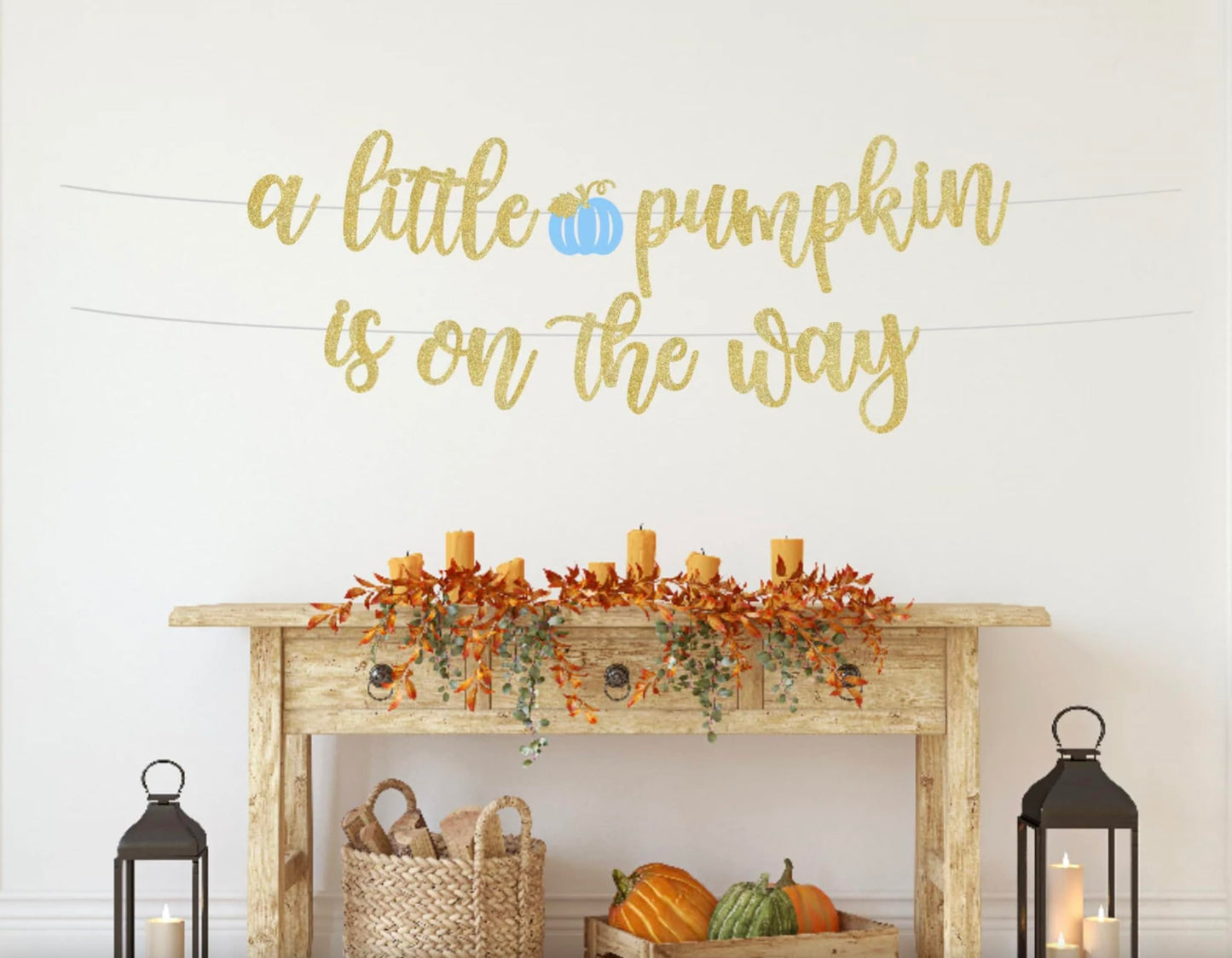Custom Little Pumpkin Banner, Little Pumpkin Is On The Way Banner, Our Little Pumpkin Is One, Little Pumpkin Baby Shower Banner