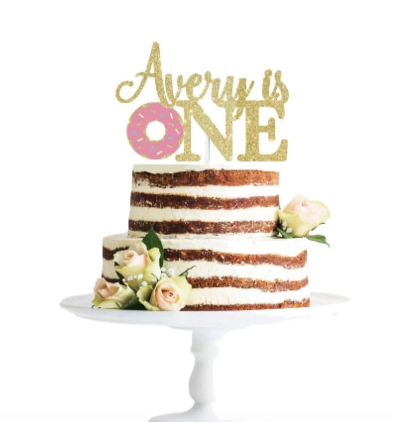 Custom Donut One Cake Topper, Donut Grow Up Topper, Sweet One Cake Topper, Donut Cake Topper, Donut Name Cake Topper, Custom Name Topper