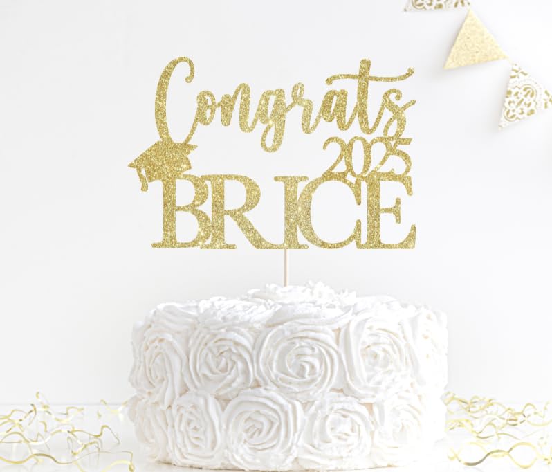 2025 Graduation Cake Topper, Custom Graduation Cake Topper, Congrats Custom Personalized Name Cake Topper, Class of 2025