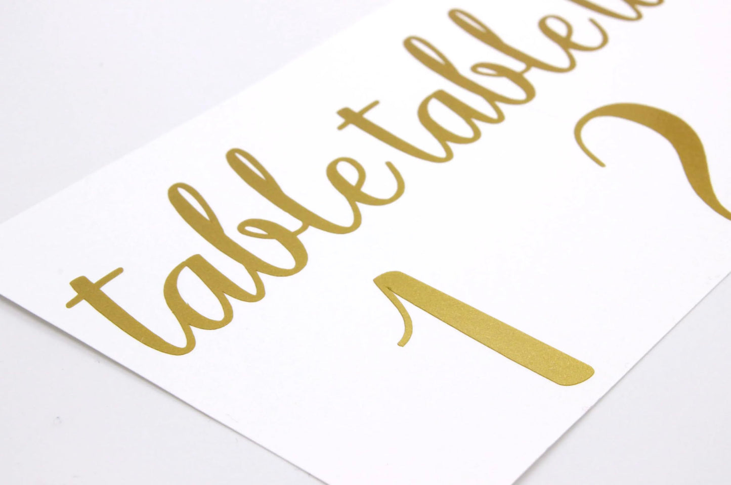Vinyl Number Decals, Wedding Table Numbers Stickers, Choose Your Colors, Size and Font