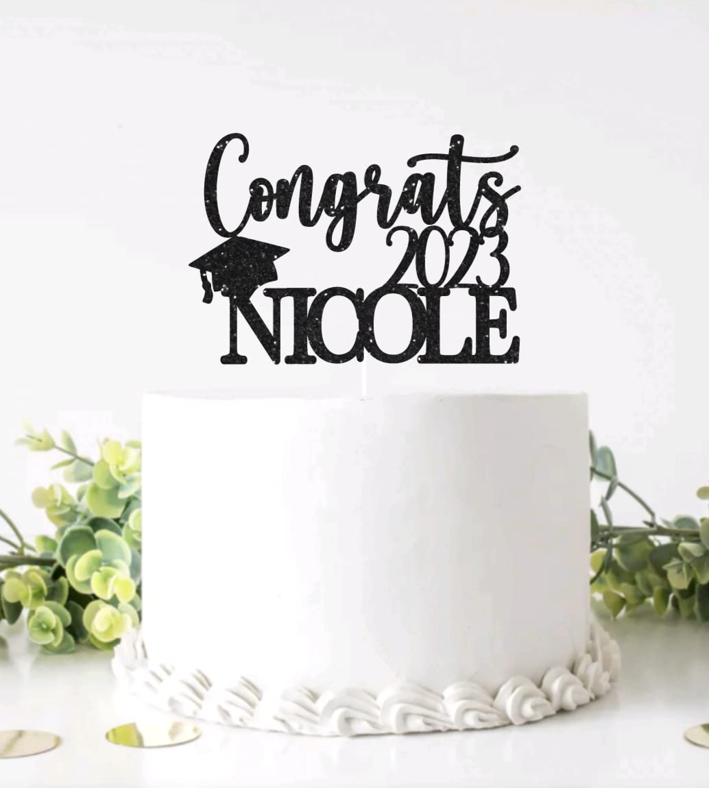 2023 Graduation Cake Topper, Custom Graduation Cake Topper, Congrats Custom Personalized Name Cake Topper, Class of 2023