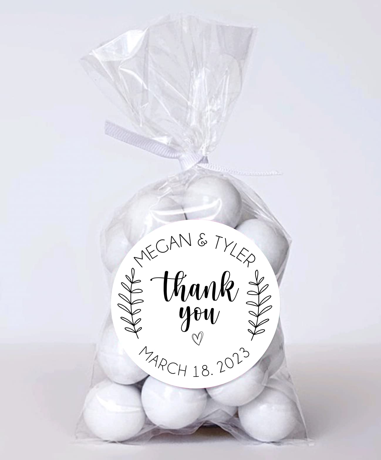 Greenery Wedding Stickers for Welcome Bags, Wedding Favor Stickers, Woodland Greenery Themed Party, Custom Thank You Stickers