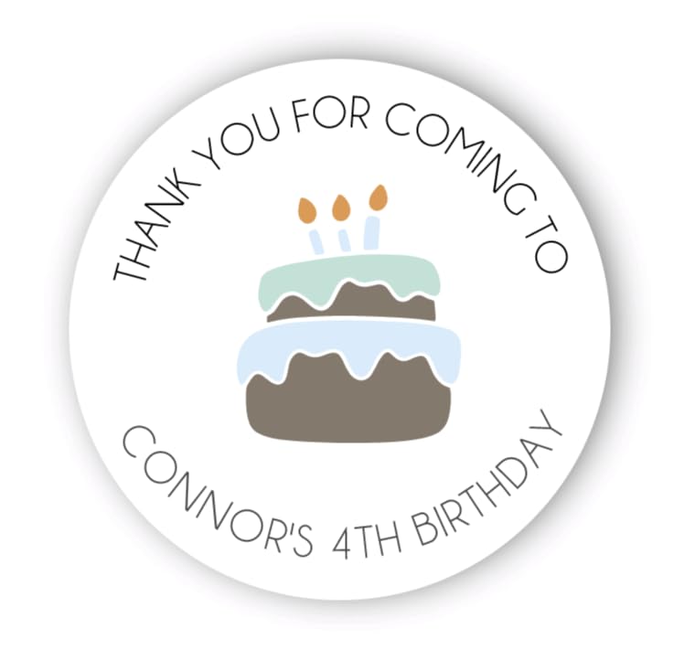 Personalized Gift Stickers, Happy Birthday Favor Stickers for Kids, Party Favor Stickers
