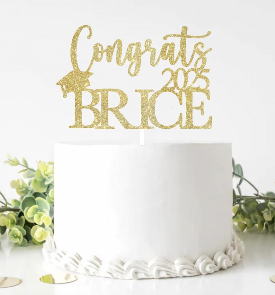 2025 Graduation Cake Topper, Custom Graduation Cake Topper, Congrats Custom Personalized Name Cake Topper, Class of 2025
