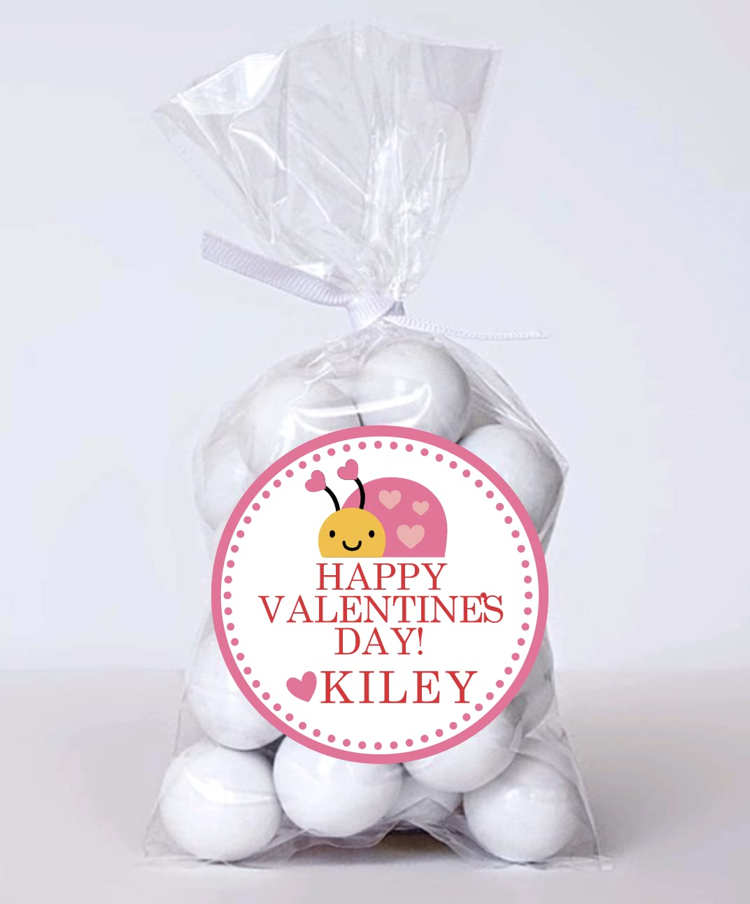 Personalized Kid's Valentine's Treat Stickers Valentine's Day Party Favor Label - Choose your size
