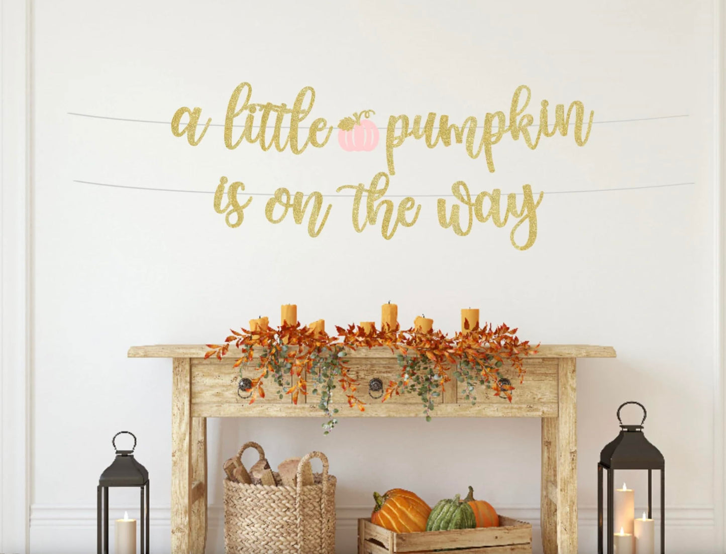 Custom Little Pumpkin Banner, Little Pumpkin Is On The Way Banner, Our Little Pumpkin Is One, Little Pumpkin Baby Shower Banner