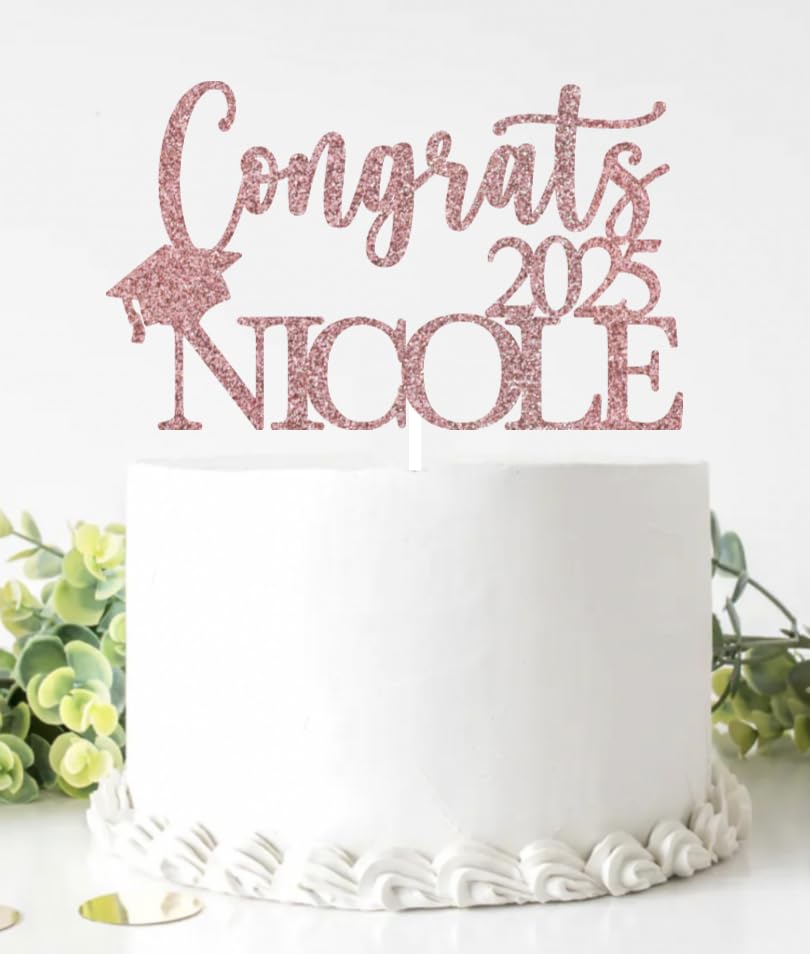 2025 Graduation Cake Topper, Custom Graduation Cake Topper, Congrats Custom Personalized Name Cake Topper, Class of 2025