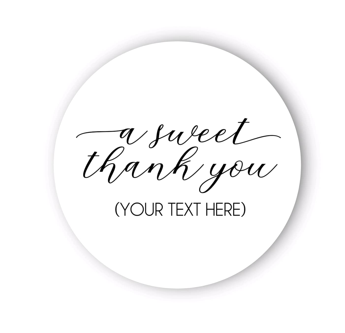 A sweet thank you personalized custom stickers, Thank you treat bag sticker