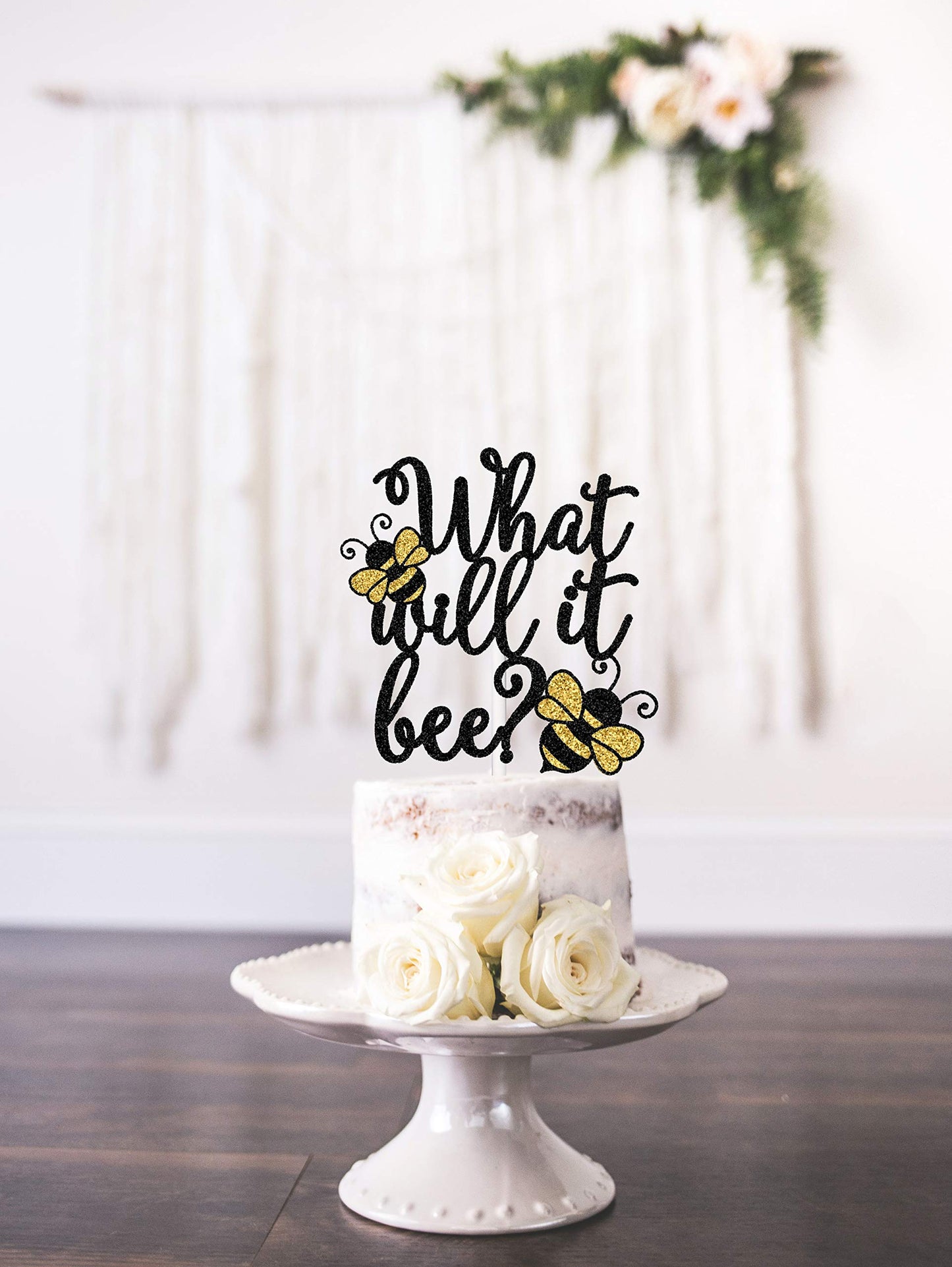What Will It Bee Gender Reveal Baby Shower Cake Topper