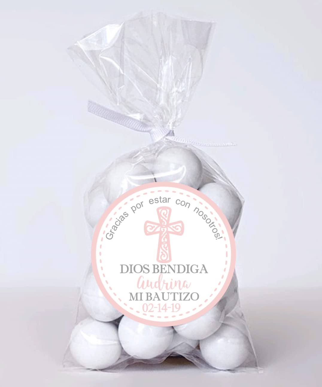 Mi Bautizo Favor Sticker Labels Personalized Custom