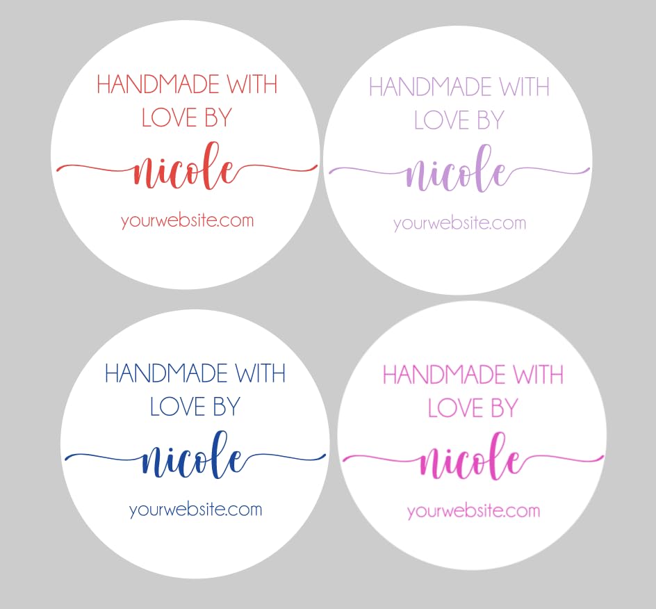 Personalized Thank You Stickers, Custom Thank You for Your Order Stickers, Self Adhesive Round Labels for Small Business Packaging