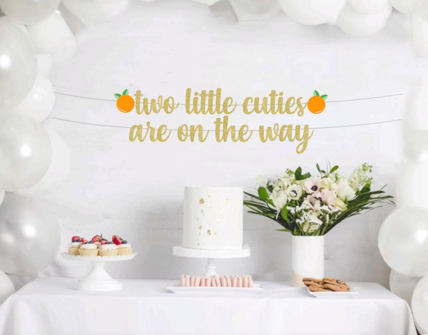 Two little cuties are on the way banner