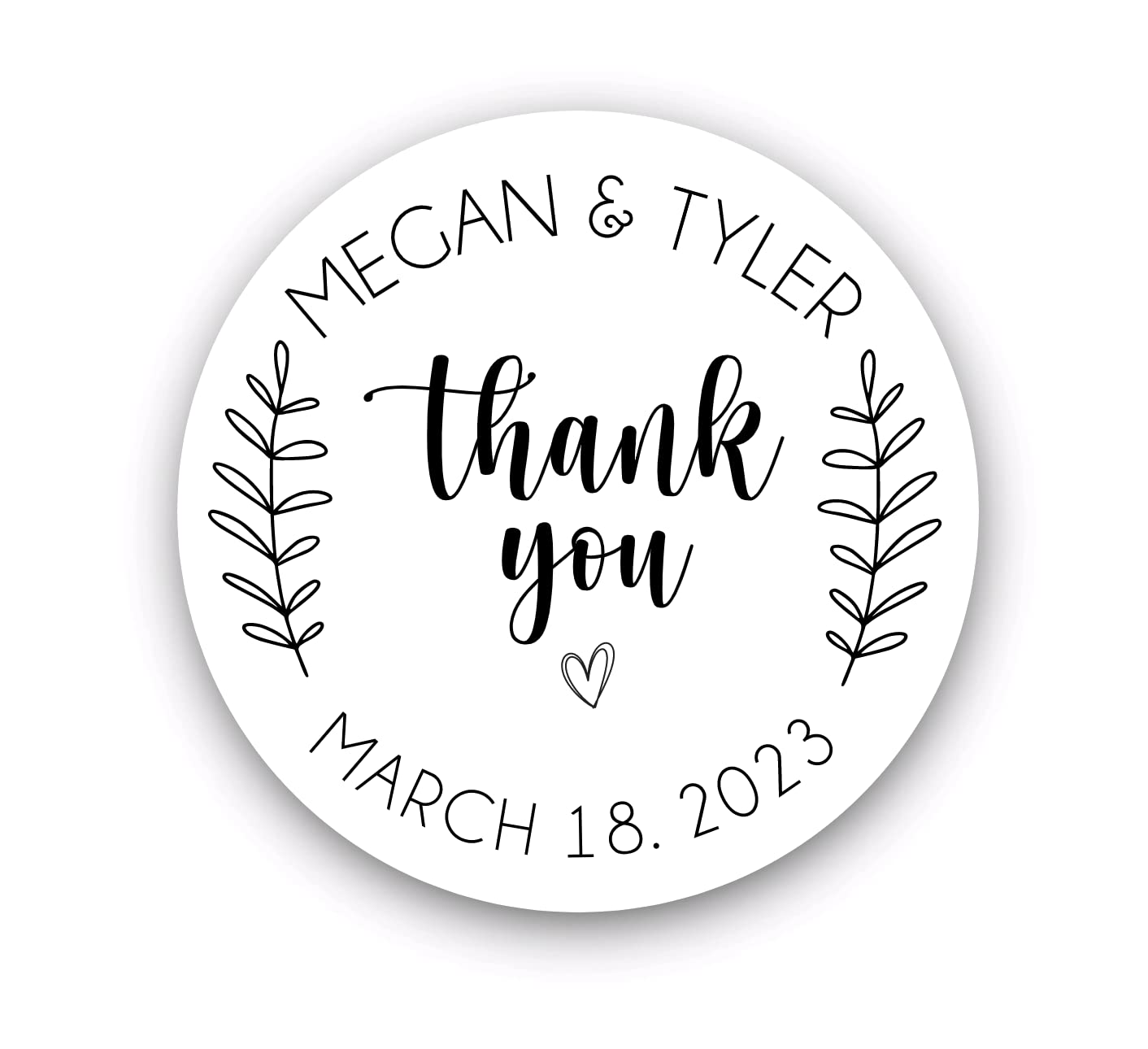 Greenery Wedding Stickers for Welcome Bags, Wedding Favor Stickers, Woodland Greenery Themed Party, Custom Thank You Stickers