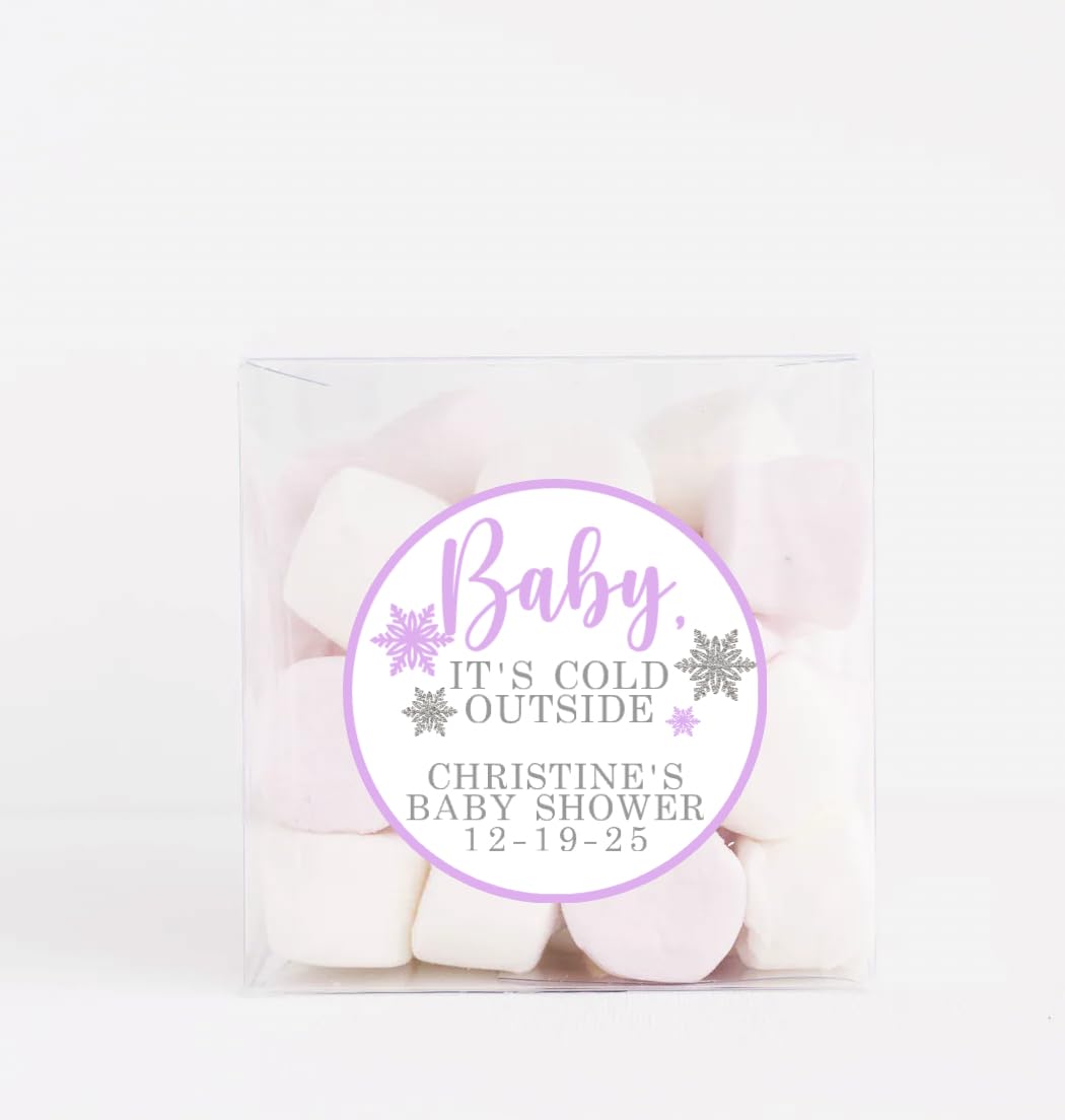 Baby its Cold Outside Stickers - Baby Shower Labels - Gender Reval - Winter Party Favors