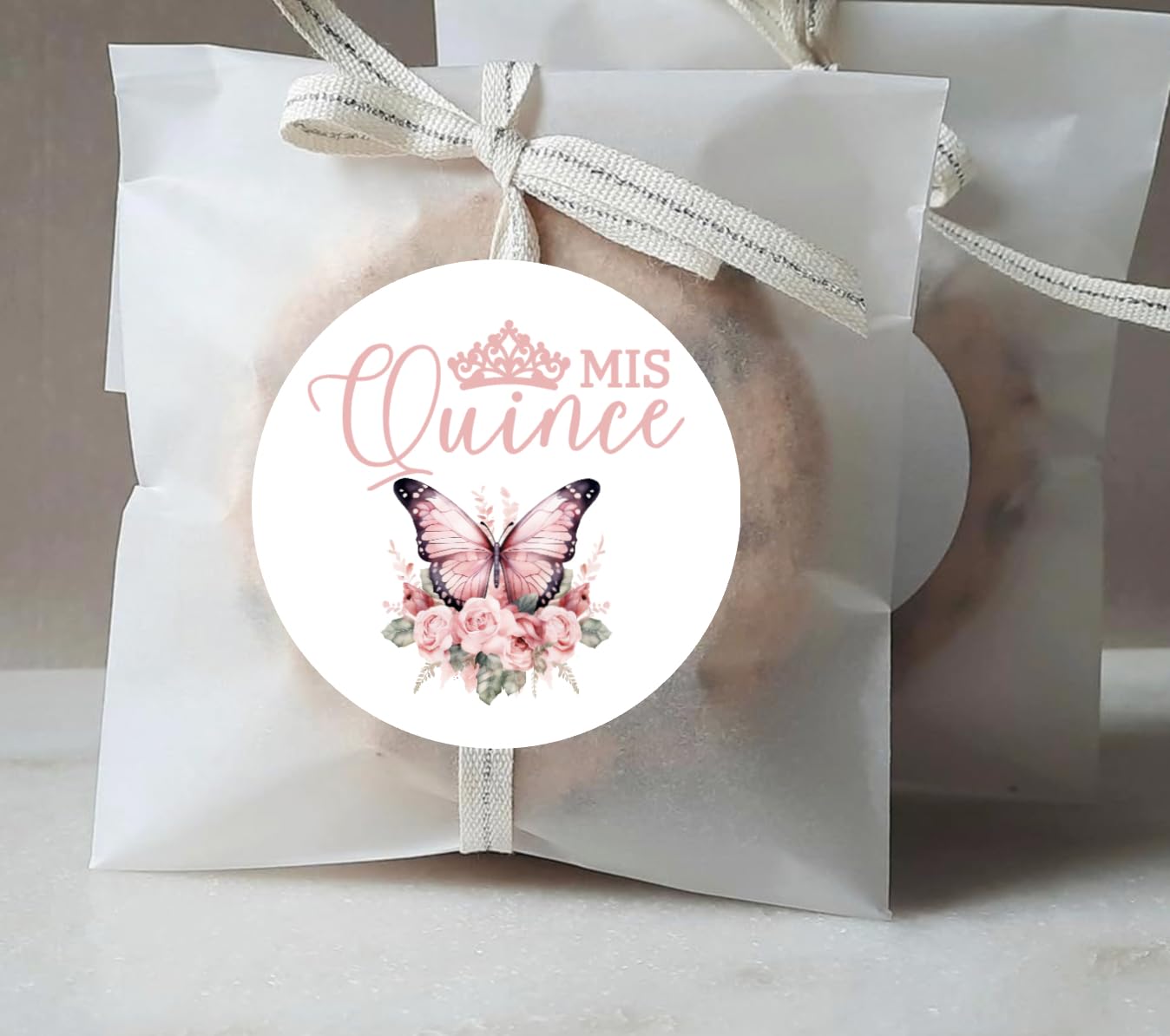 Mis Quince Anos - Quinceanera Sweet 15 Birthday Party Circle Sticker Labels