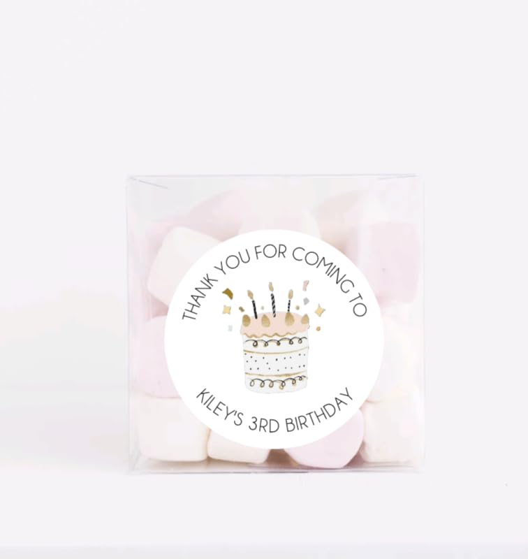 Personalized Gift Stickers, Happy Birthday Favor Stickers for Kids, Party Favor Stickers