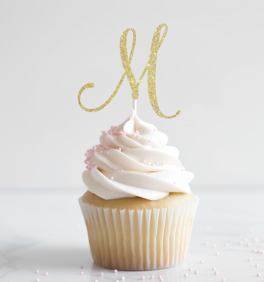 Wedding Initial Cupcake Topper, Wedding Topper Monogram, Custom Letter Bridal Shower, Personalized Wedding Cupcake Toppers