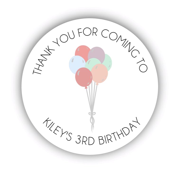 Personalized Gift Stickers, Happy Birthday Favor Stickers for Kids, Party Favor Stickers