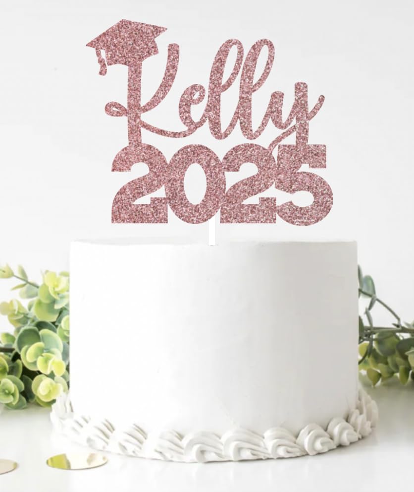2025 Graduation Cake Topper, Custom Graduation Cake Topper, Congrats Custom Personalized Name Cake Topper, Class of 2025
