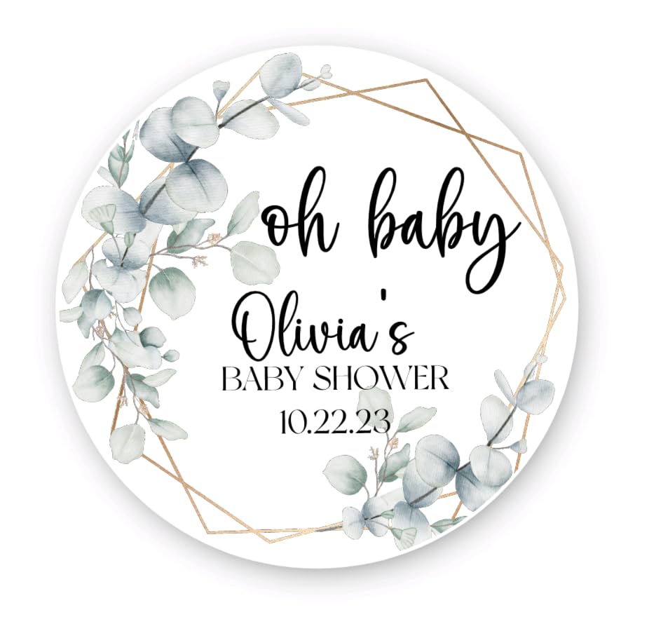 Baby Shower Stickers, Thank You for Showering Our Baby with Love Stickers, Baby Shower Favors for Girls, Boys, Thank You Stickers Baby Shower, Oh Baby