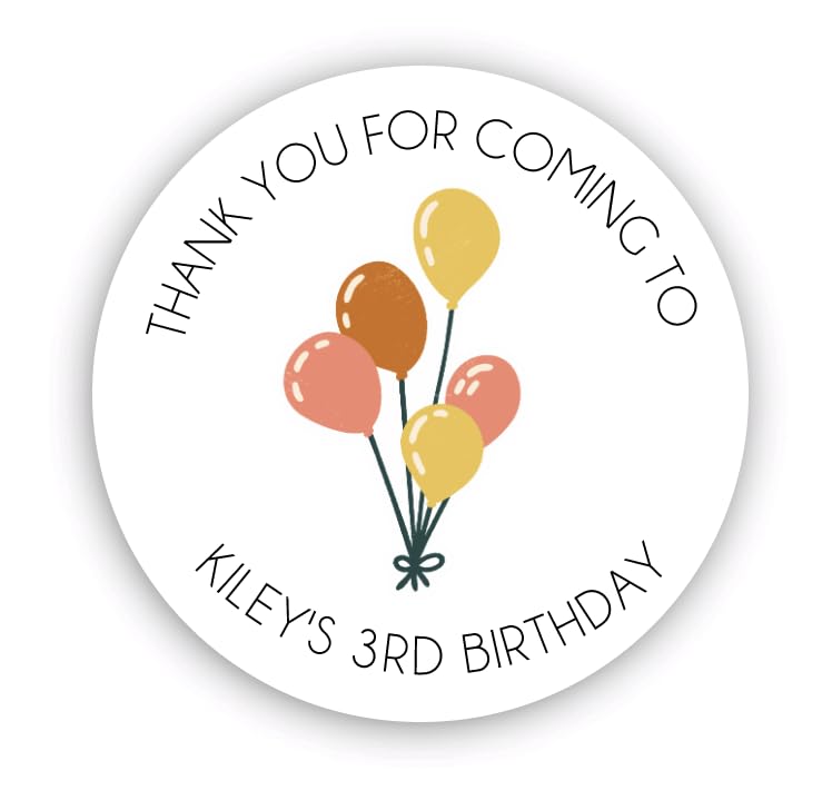 Personalized Gift Stickers, Happy Birthday Favor Stickers for Kids, Party Favor Stickers