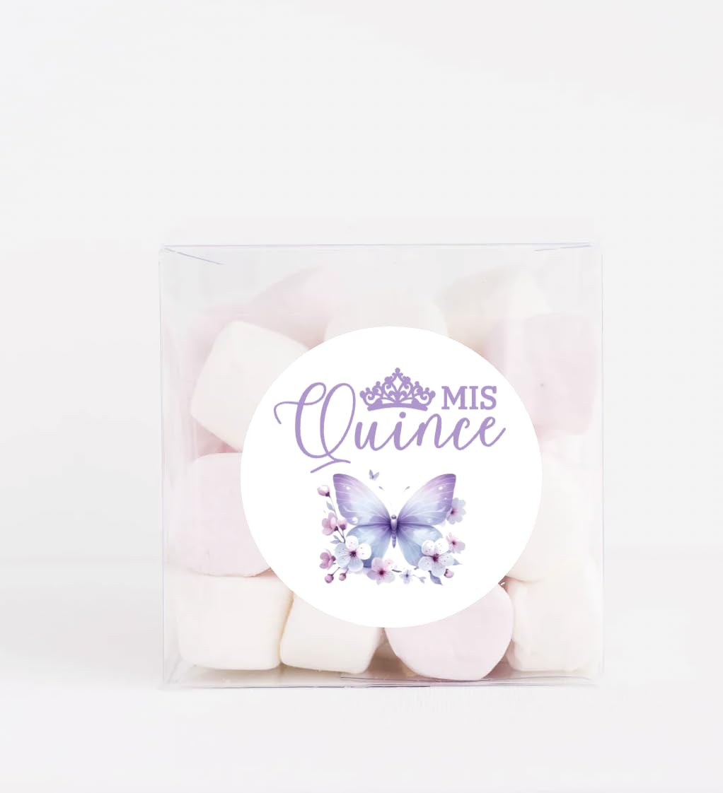 Mis Quince Anos - Quinceanera Sweet 15 Birthday Party Circle Sticker Labels