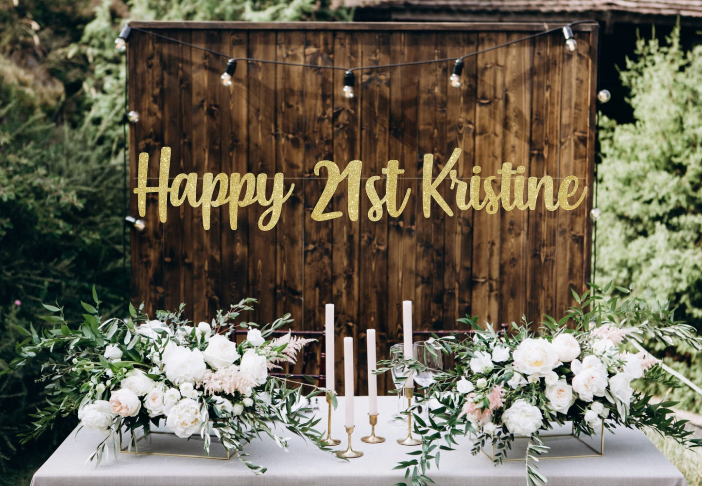 21st Birthday Banner, Custom Personalized 21st Birthday Decorations, Happy Twenty First Birthday Sign, 18 Colors to Choose From