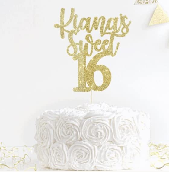 Custom Sweet 16 Cake Topper – Personalized Party Decor for Sweet Sixteen
