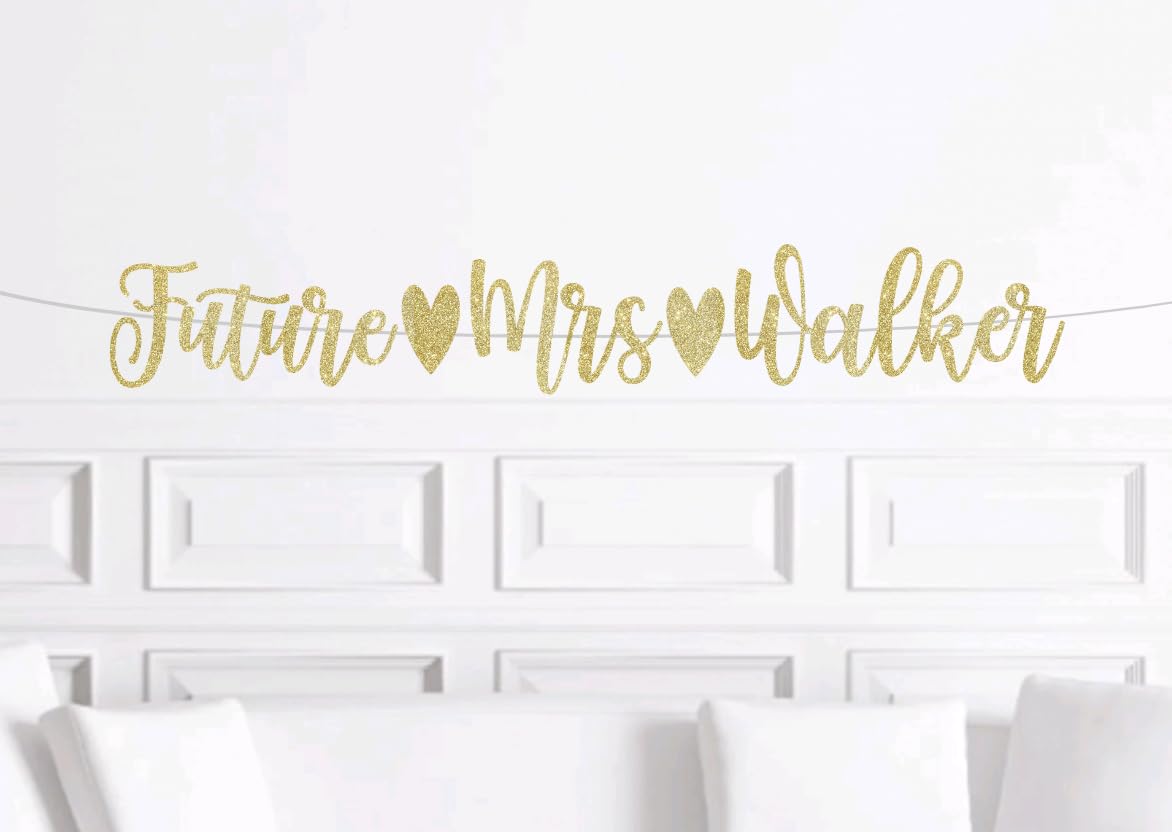 Personalized Future Mrs Bridal Shower Wedding Banner