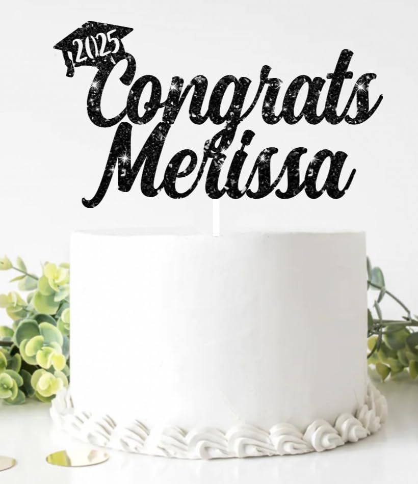 Graduation Cake Topper, Custom Graduation Cake Topper, Congrats Custom Personalized Name Cake Topper, Class of 2025