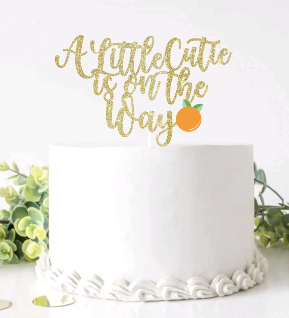 Little Cutie Cake Topper, A Little Cutie Is On The Way, Little Cutie Party Decorations, Clementine Theme Baby Shower Birthday Party
