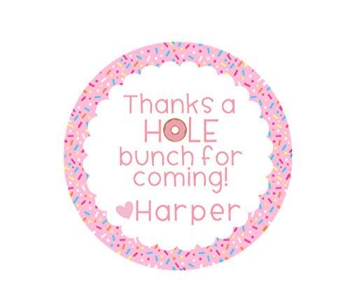 Personalized Thanks A HOLE bunch for coming donut stickers