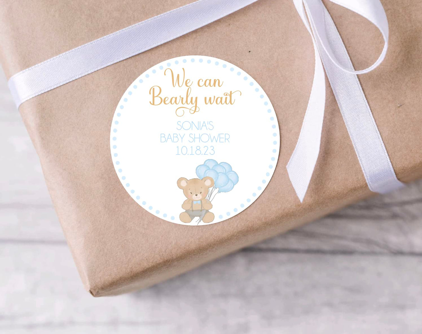 Teddy Bear Baby Shower Stickers, baby shower favors, Thank you stickers, circle stickers round labels - circle stickers - teddy bear stickers - teddy bear labels - teddy envelope seals