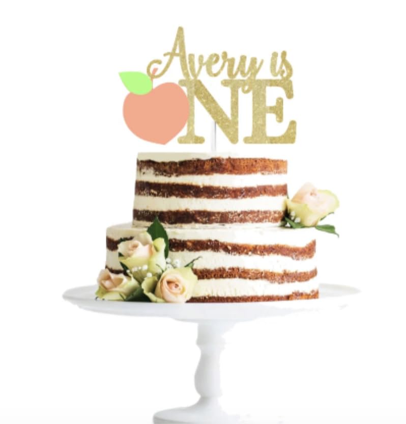Custom Sweet as a Peach Cake Topper, One Sweet Peach Cake Topper, Peach Birthday Party, Tutti Fruity Cake Sign, Custom Name Cake Topper