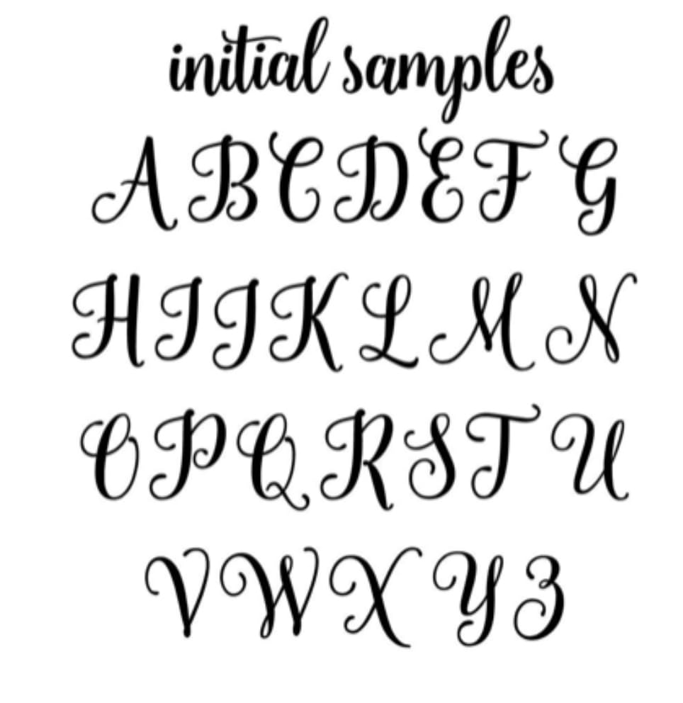 Monogram Wedding Inital Glitter Cupcake Topper