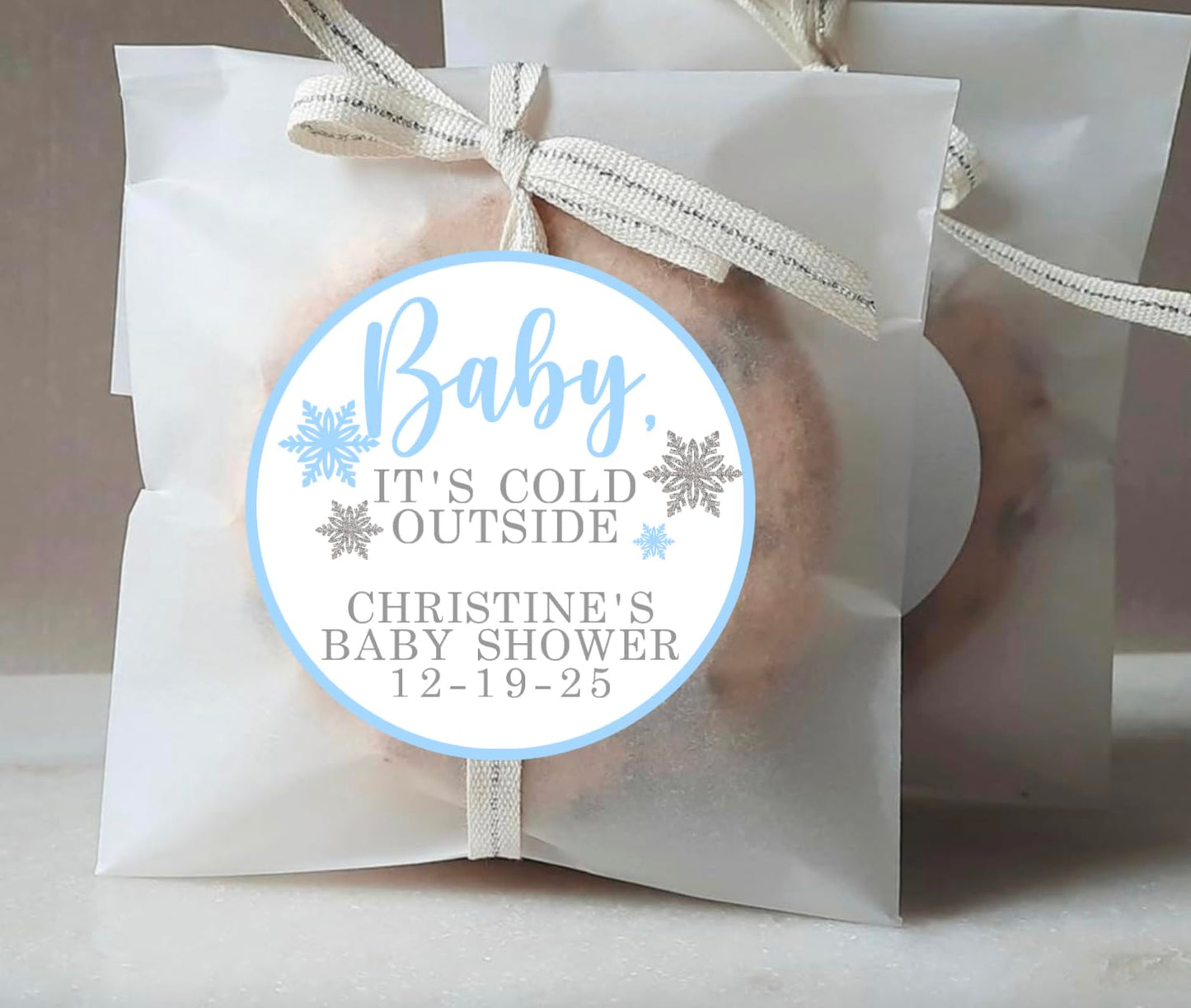 Baby its Cold Outside Stickers - Baby Shower Labels - Gender Reval - Winter Party Favors