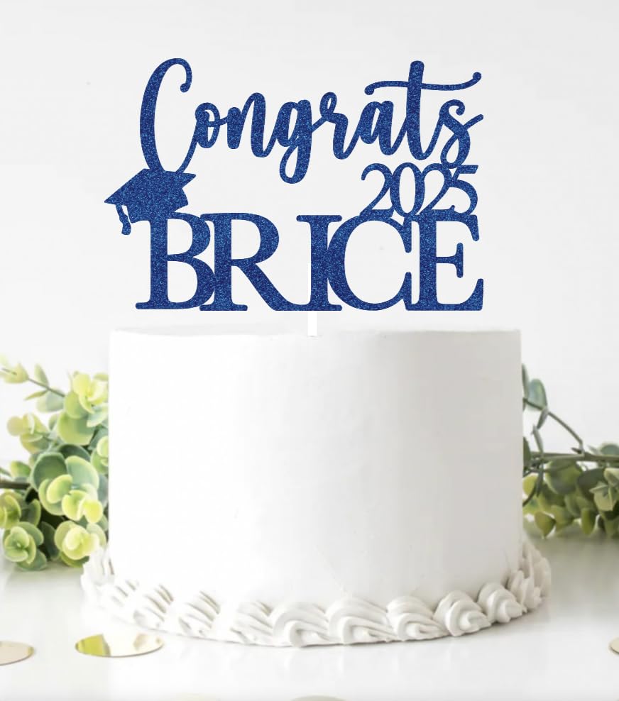 2025 Graduation Cake Topper, Custom Graduation Cake Topper, Congrats Custom Personalized Name Cake Topper, Class of 2025
