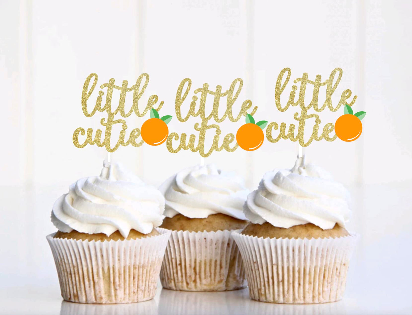 Little Cutie Cupcake Toppers, A Little Cutie Is On The Way, Little Cutie Party Decorations, Clementine Theme Baby Shower Birthday Party