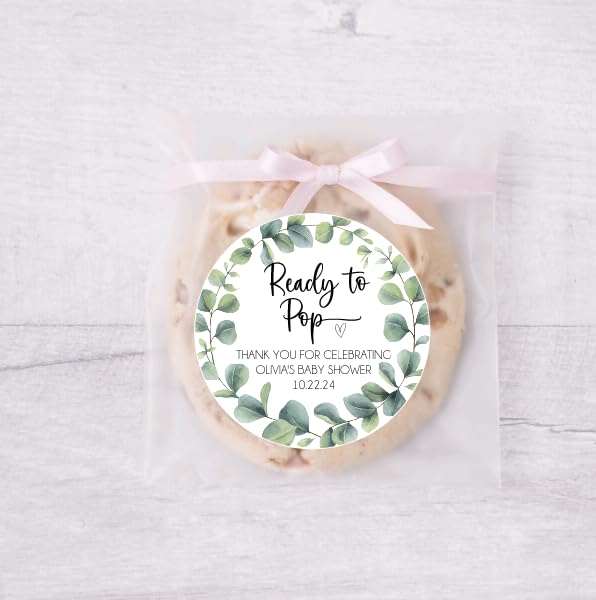 Personalized Baby Shower Stickers | Ready To Pop Baby Shower Labels