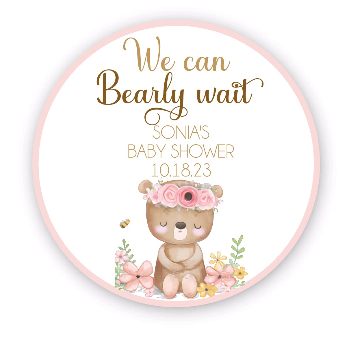 Teddy Bear Baby Shower Stickers, baby shower favors, Thank you stickers, circle stickers round labels - circle stickers - teddy bear stickers - teddy bear labels - teddy envelope seals