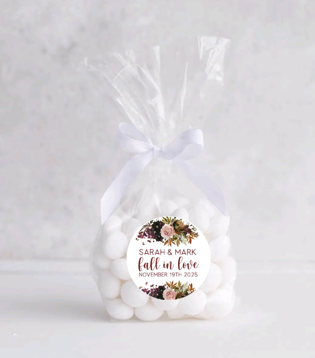 Fall in Love Stickers - Thank you Wedding Stickers - Wedding Stickers - Anniversary Stickers - Bridal Shower