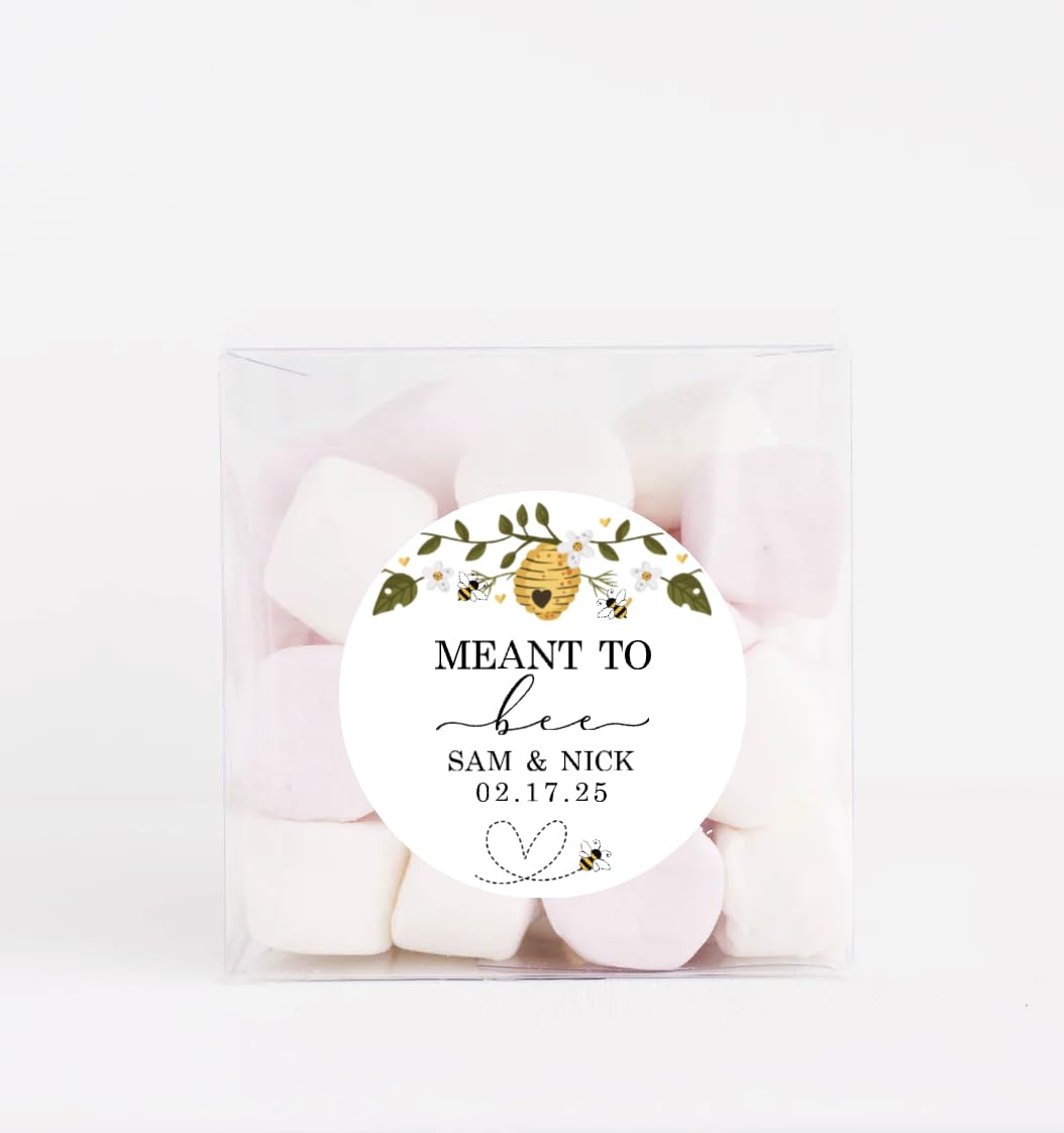 Meant to bee sticker, Honey favor stickers, Meant to bee labels, Custom wedding stickers, Honey bee party