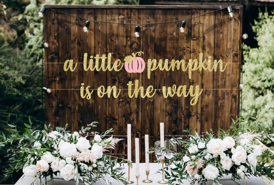 Little Pumpkin Banner, Little Pumpkin Is On The Way Banner, Our Little Pumpkin Is One, Little Pumpkin Baby Shower Banner