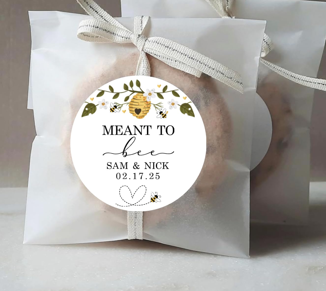 Meant to bee sticker, Honey favor stickers, Meant to bee labels, Custom wedding stickers, Honey bee party
