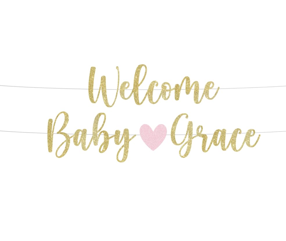 Custom Baby Shower Banner – Glittery, Personalized Sign for Gender Reveals