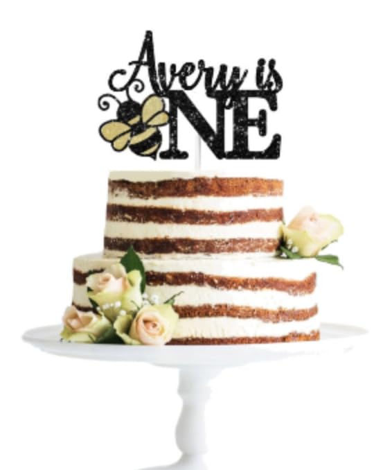 Custom 1st Bee Day Cake Topper, One Bee Cake Topper, Bee Birthday Party Decor, Bee Day Decor, Spring Birthday Party, Bee Sign, Bee Day Cake
